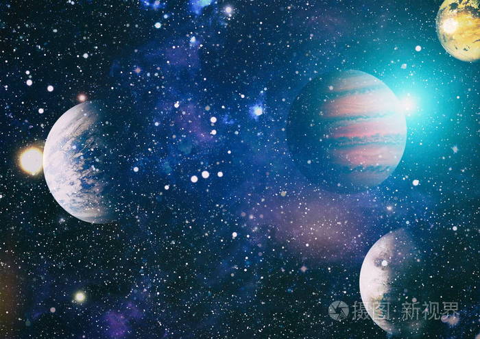 星云夜空星空彩虹色多色外层空间这张图片的元素由美国宇航局提供