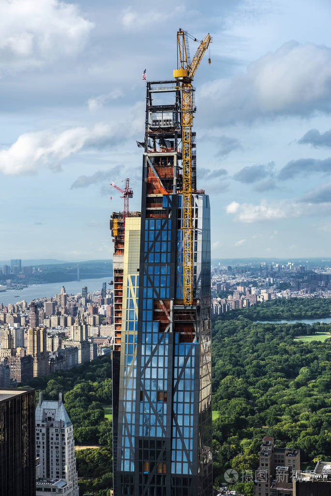 美国纽约曼哈顿摩天大楼的建造