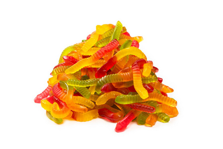 Juicy colorful jelly sweets. Gummy candies. 