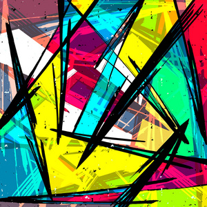 明亮的涂鸦圆圈纹色彩抽象的民族图案涂鸦风格与城市现代风格的元素