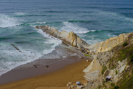 Incredible scenery of the beach of the Basque . Northern 