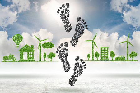 净零碳足迹图片
