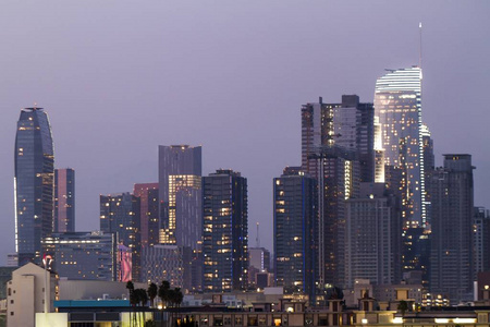 美国加利福尼亚州，洛杉矶夜空美景