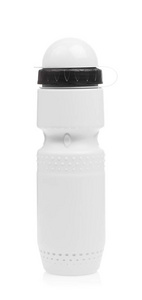白色背景上隔离的塑料运动水瓶