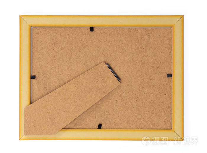 相框背面隔离在白色背景上