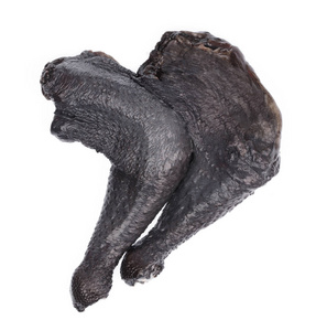 白底鲜乌鸡大腿照片