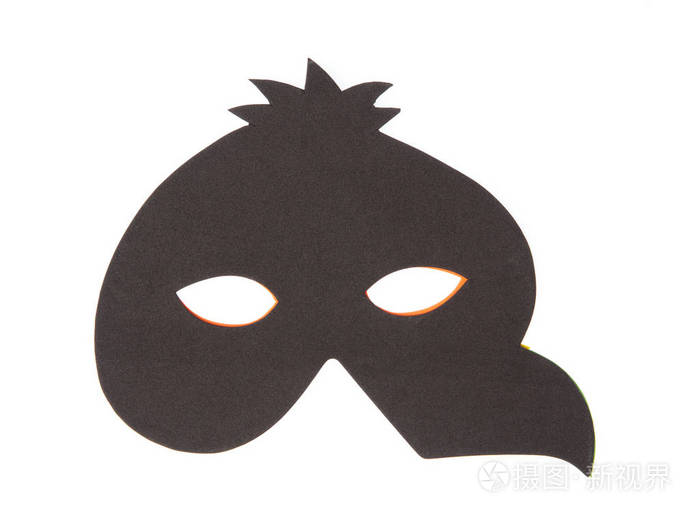 白底乌鸦动物狂欢节面具