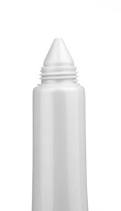 cream cosmetic tube isolated on a white background. 