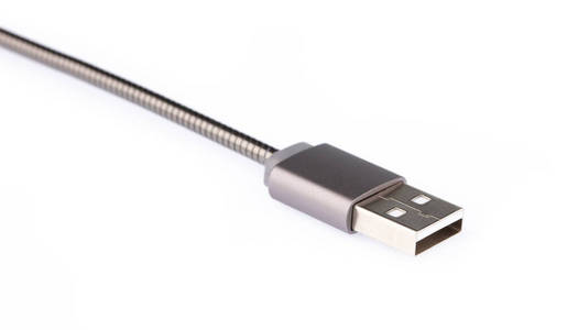USB微型电缆智能手机充电电源隔离在白色ba上