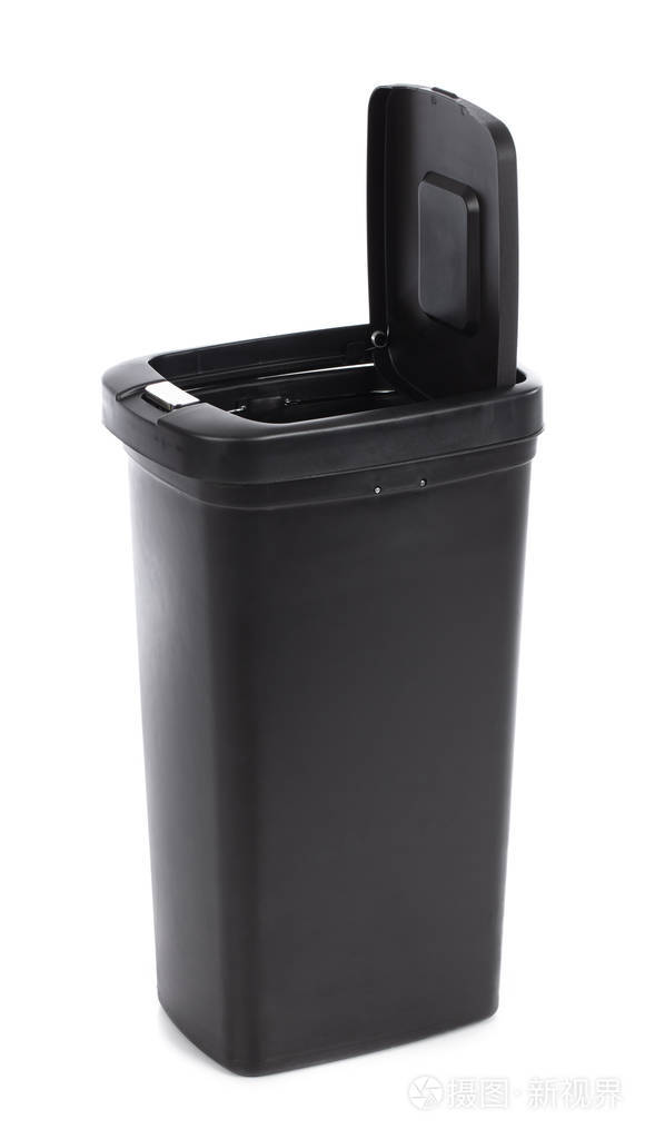 现代垃圾桶隔离在白色背景上照片-正版商用图片29n0mk-摄图新视界
