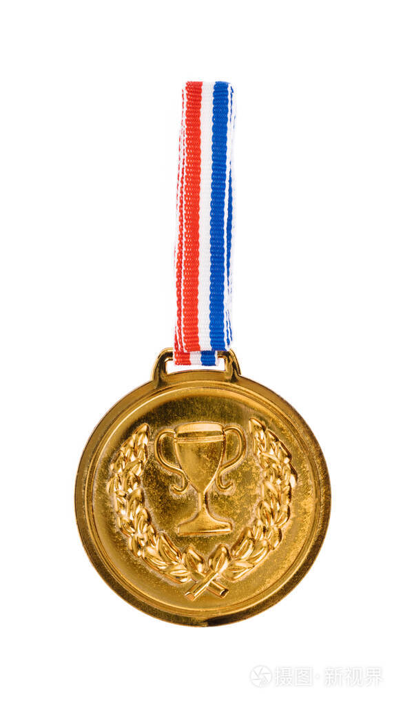 金牌是在白色背景上单独授予的奖章