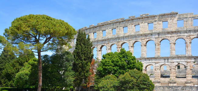 历史的 建筑学 圆形剧场 历史 废墟 罗马 罗马人 拱门