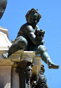 旅行 意大利 巴顿 喷泉 古老的 广场 吸引力 旅游业 地标