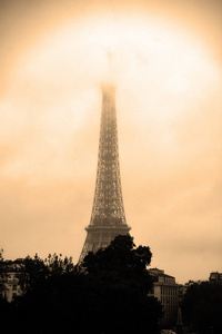 巴黎人 天际线 天空 浪漫的 美丽的 轮廓 埃菲尔铁塔 建筑