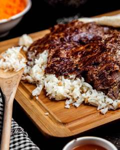 美味的 烤的 营养 油炸 小吃 猪肉 盘子 烤架 食物 牛肉