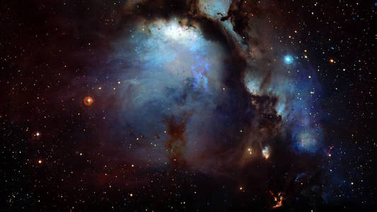 深空天文科学背景星云和恒星