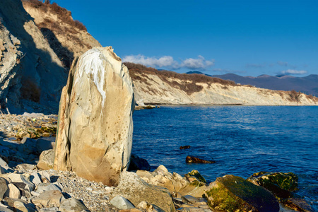 海滩 悬崖 风景 美丽的 地中海 旅行 海洋 自然 天空