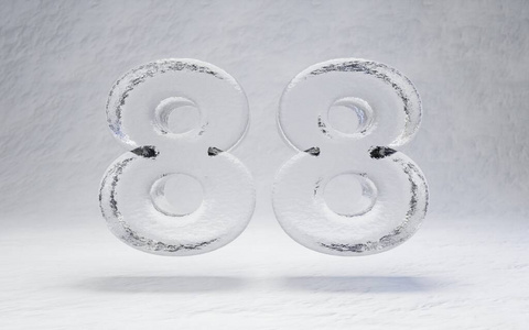 字母表 透明的 三维 晶体 玻璃 冬天 性格 寒冷的 插图