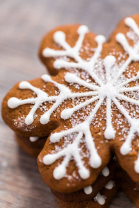 结冰 圣诞节 手工制作的 甜食 特写镜头 甜点 自制 食物
