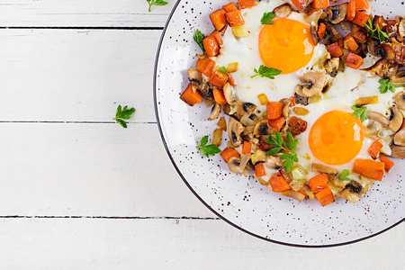 素食主义者 特写镜头 蛋白质 蘑菇 早餐 晚餐 蔬菜 油炸