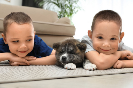 微笑 白种人 可爱极了 家庭 繁殖 在一起 宠物 沙发 感情
