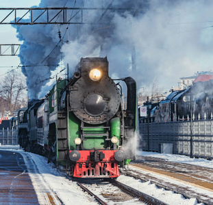 俄语 欧洲 旅行 运输 俄罗斯 复古的 古老的 到达 火车