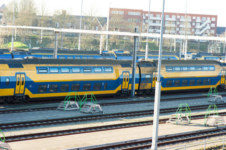城际 运输 建筑 轨道 车辆段 长的 平台 机车 城市 旅行