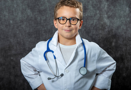 童年 听诊器 肖像 心脏病学家 检查 医院 微笑 制服 健康