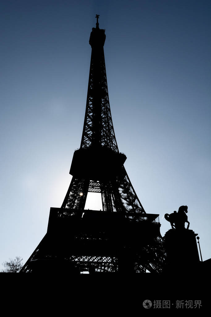 浪漫的 城市景观 巴黎 首都 轮廓 美丽的 金属 城市 埃菲尔铁塔