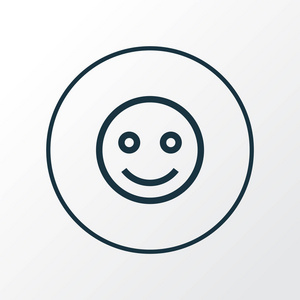 Emoji icon line symbol. Premium quality isolated smile element i