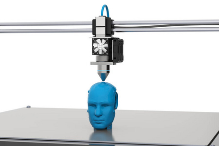 插图 聚合物 添加剂 创造 电子人 三维 产品 打印机 人工智能