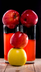 苹果 玻璃 果汁