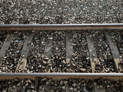 Vintage view of railway line structure detail, transport concept