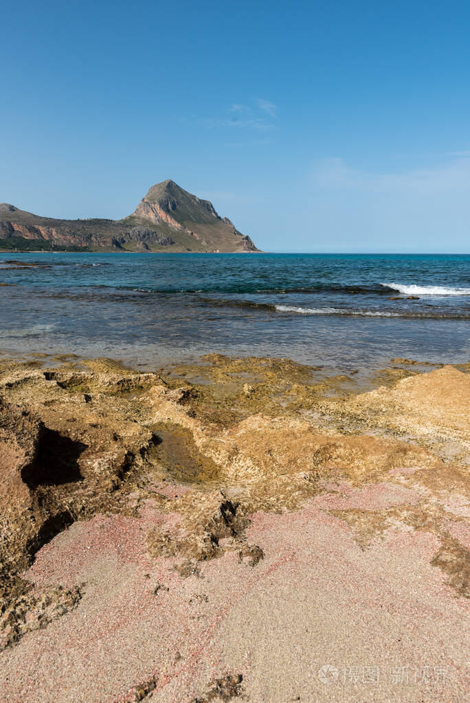 颜色 美丽的 地中海 旅行 夏天 西西里岛 精彩的 风景
