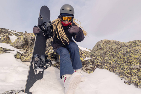 天空 斜坡 行动 滑雪者 冬天 旅行 娱乐 活动 女孩 运动