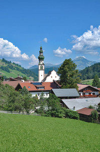 村庄 夏天 欧洲 奥地利 旅行 泰洛 假期 山谷 阿尔卑斯山