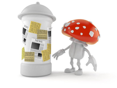 三维 广告牌 签名 横幅 蘑菇 晋升 通信 公告 真菌 消息