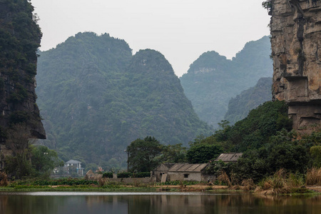 反射 夏天 风景 建筑 越南 村庄 自然 古老的 旅游业