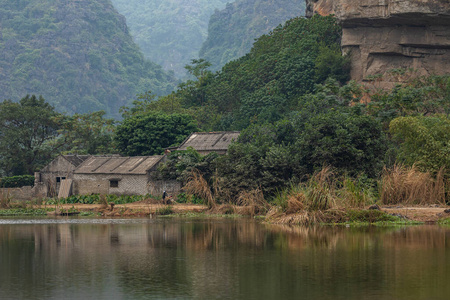 旅行 旅游业 越南 村庄 反射 自然 房子 夏天 建筑学