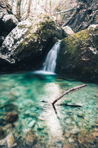 树叶 水塘 瀑布 木材 全景图 老挝 植物 琅琅 天堂 激流