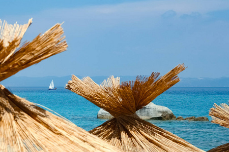 海滩 海洋 夏天 海岸线 加勒比 旅行 椅子 自然 阳伞