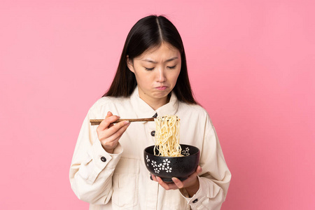 拉面 面条 女人 日本人 日本 女士 食物 女孩 成人 粉红色