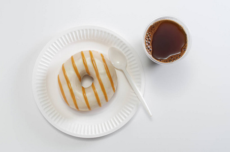 塑料 桌子 咖啡 早餐 结冰 发髻 甜的 饮料 面包店 浓缩咖啡