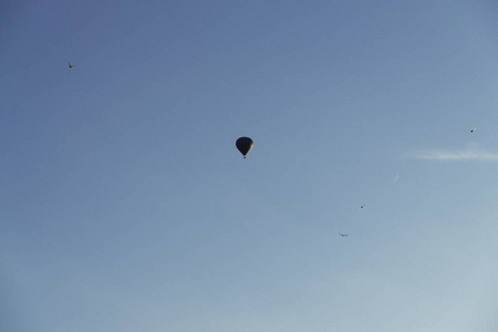 天空 自然 气球 自由的 风景 娱乐 日落 假期 夏天 高的