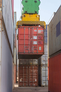 载体 港口 行业 货物 出口 卡车 港湾 龙门起重机 装运