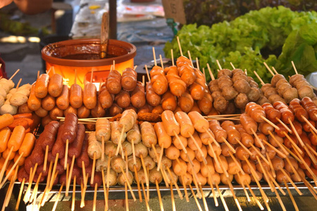 the Asian kitchen. Food market in Asia 