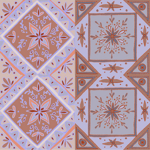 Square floral ornament background. 