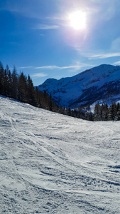 阿尔卑斯山 轨道 闲暇 旅行 滑雪 季节 仙境 假日 小山