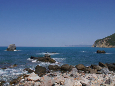 旅游业 风景 美女 希腊语 太阳 夏天 地标 旅行者 泻湖