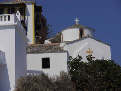 欧洲 基督教 夏天 建筑 房子 旅行 希腊 历史 教堂 天空
